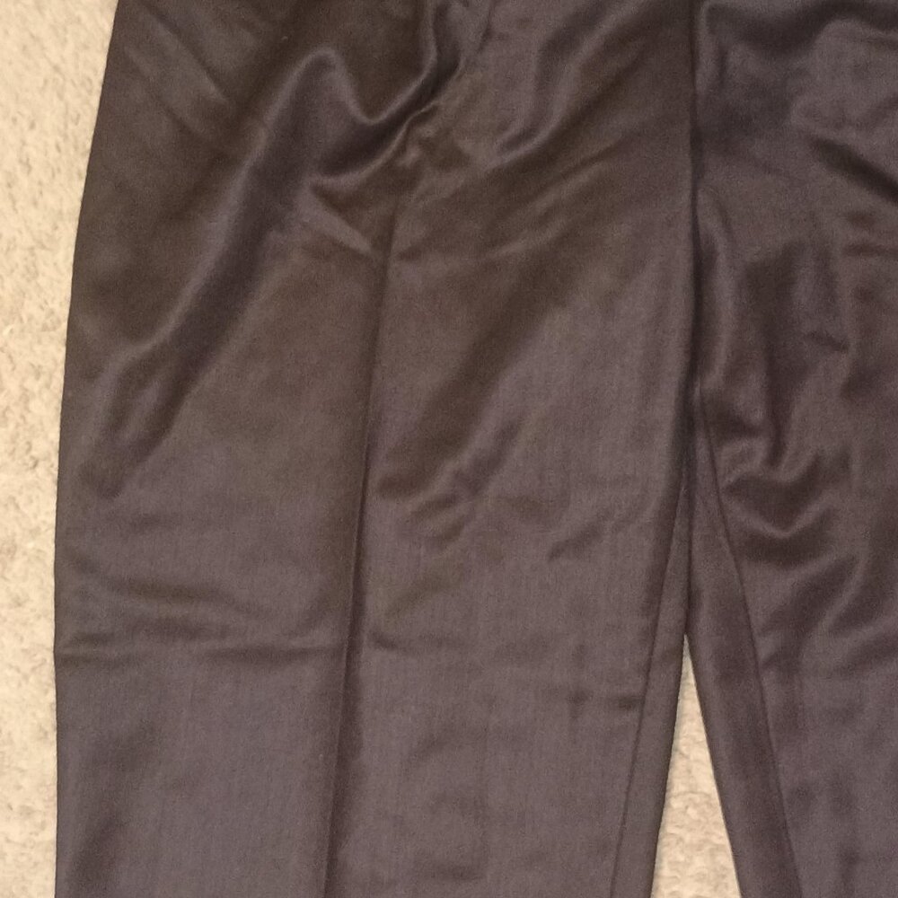 WTMZ Trousers Women S Black High Waist Pleated Wide Leg Minimalist Office Chic N - Picture 3 of 7